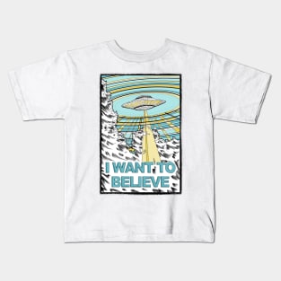 I want to Believe (x-files poster) Kids T-Shirt